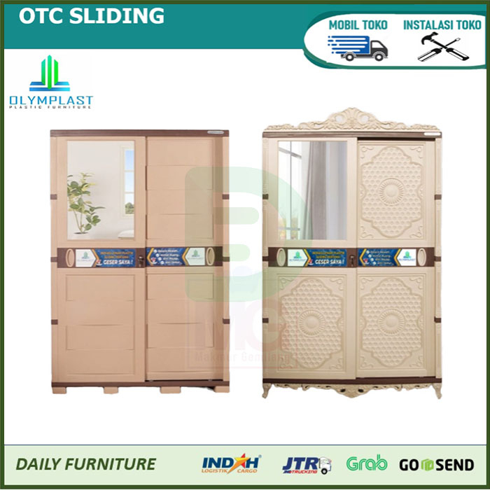Lemari Pakaian Plastik Sliding Olymplast / Lemari Baju Olymplast OTC Slide Anti Rayap Anti Jamur Ant