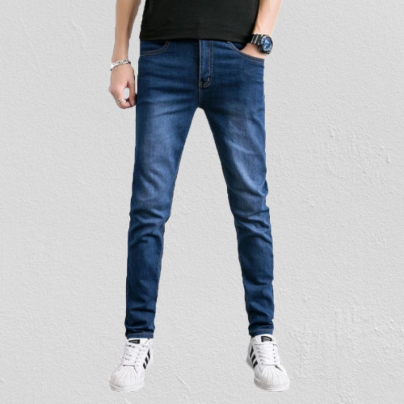 Celana Jeans Pensil Pria Jins Jean Panjang Laki Cowok Dewasa Slimfit Skinny Polos Distro Levis Lepis