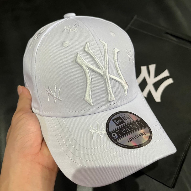 Topi NY Cap newyork Simple Fullwhite / Topi Baseball Korea Cap Free Goodiebag
