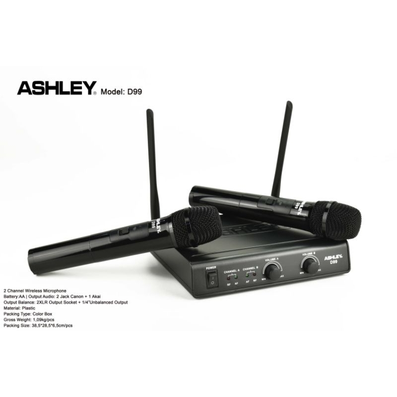 Mic wireless Microphone Ashley D99 D 99 mik handlend