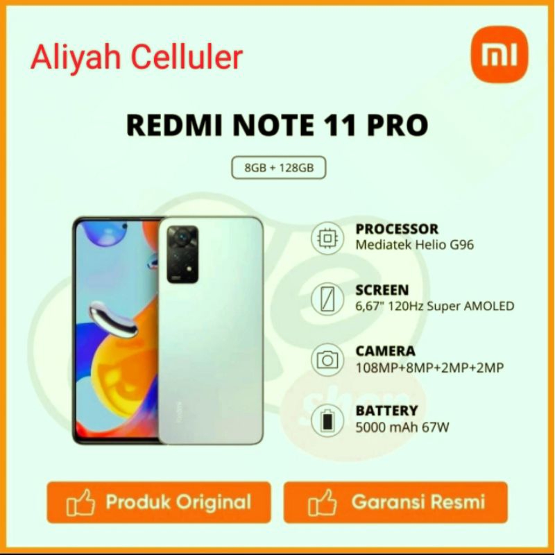 Redmi Note 11 Pro ram (6/128)(8/128) gb garansi resmi tam