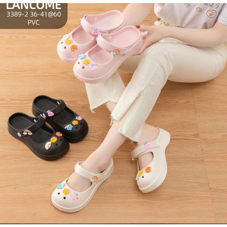 SENDAL JELLY, SENDAL SLOP WANITA IMPORT SLIP ON, SENDAL RUMAH, SENDAL SLIDE MOTIF KAREKTER