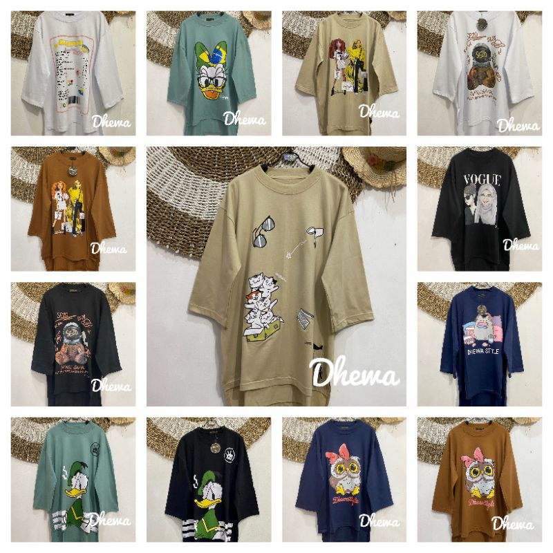 READY  KAOS OVERSIZE TERBARU ORIGINAL DHEWA STYLE