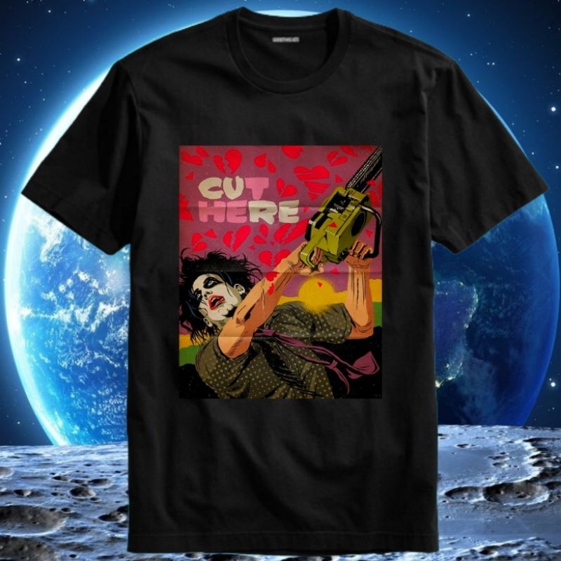 Baju Kaos Tshirt Pria Laki Cowok Cewek Unisex Band The Cure Friday I'm In Love Trilogy Paris Entreat