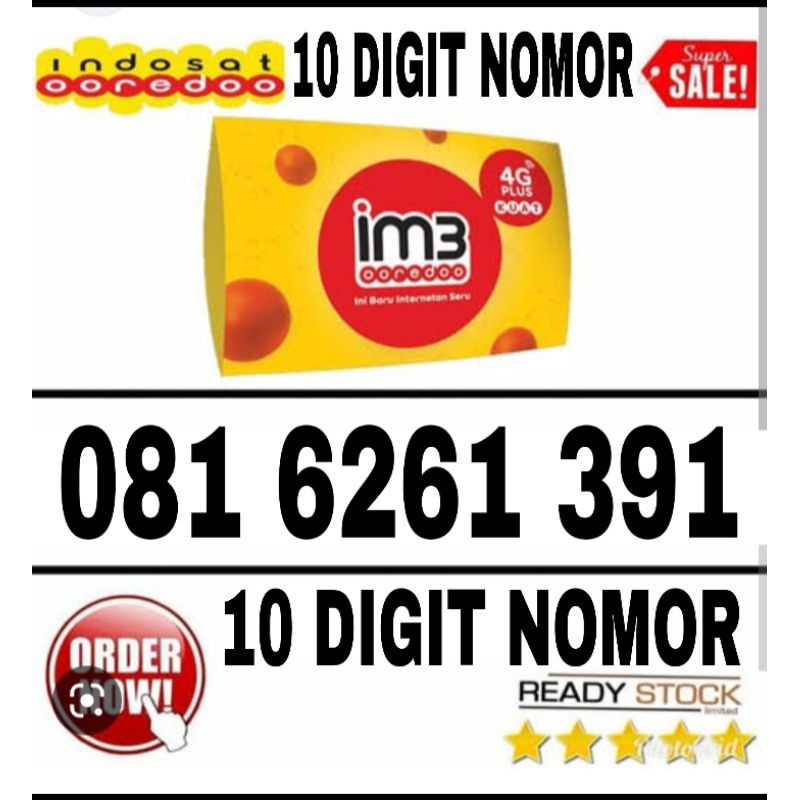 nomor cantik langka XL 10 digit 4g LTE &amp; IM3 10 digit  kartu prabayar limited edition