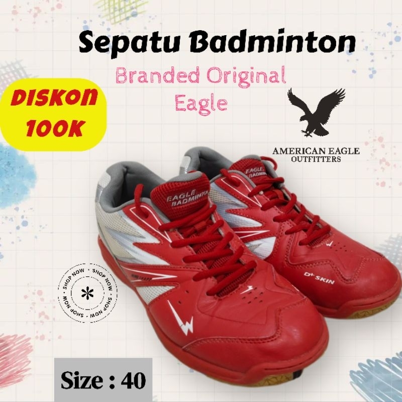 Sepatu Olahraga Pria Badminton Laki Laki Original Eagle American