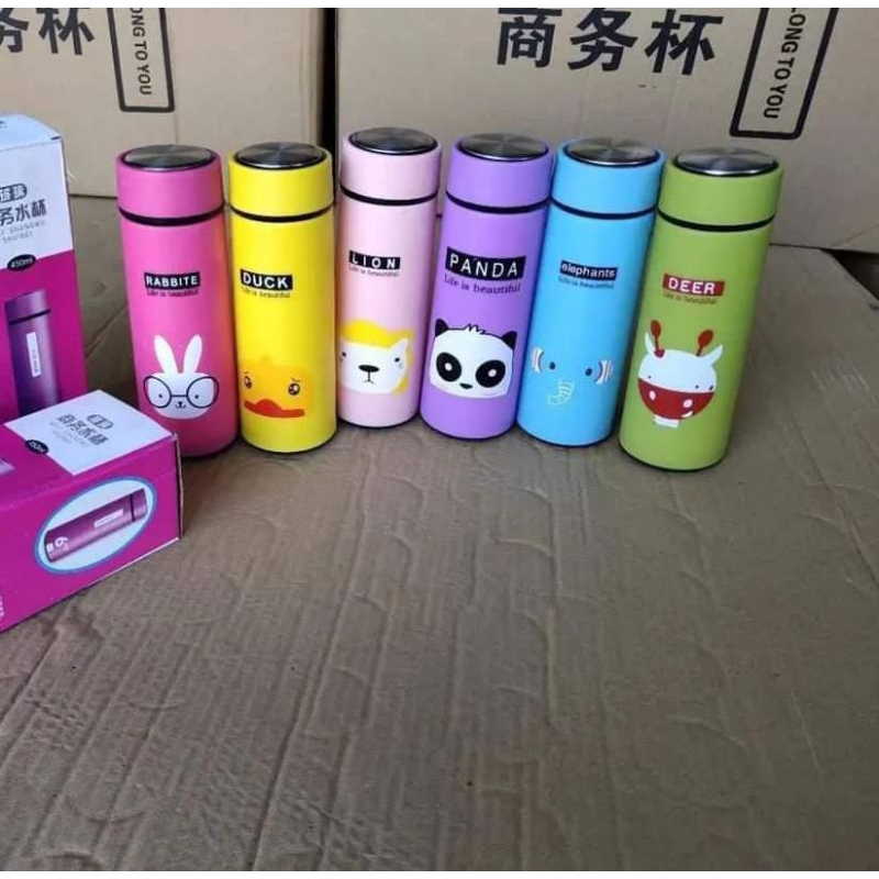 BOTOL KACA ANIMAL DAN KAKTUS AIR DINGIN DAN PANAS 500 ml Bisa COD