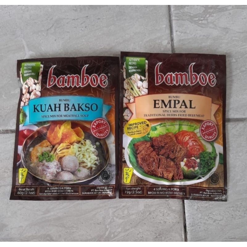 bamboe bumbu kuah bakso dan bumbu empal 72gr