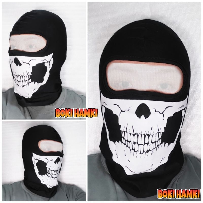 BALACLAVA TENGKORAK SKULL masker ninja masker helm balac helm seibo mask