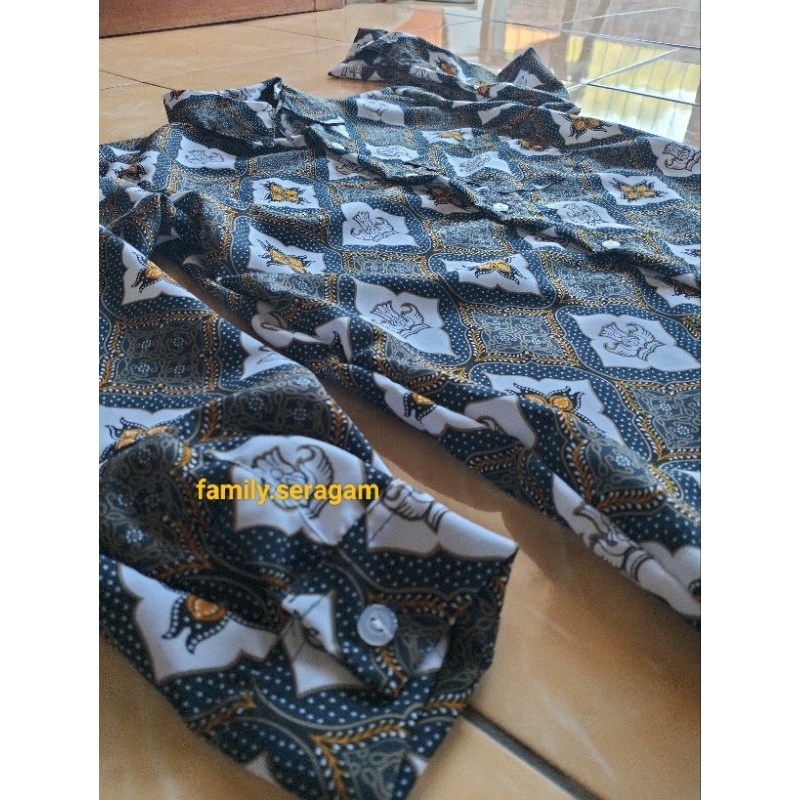 Batik Seragam SMA/Batik Seragam Motif Abu abuRengganis/Batik Sekolah SMA/Baju Batik