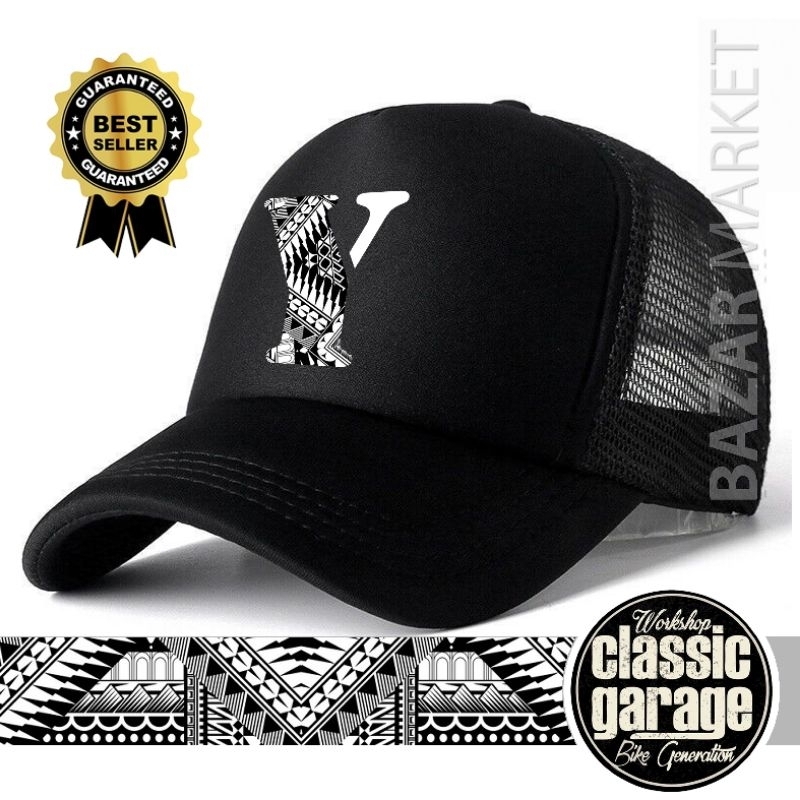 topi trucker Inisial Nama Motif Batik Jawa Huruf A B C D E F G H I J K L M N O P Q R S T U V W X Y Z