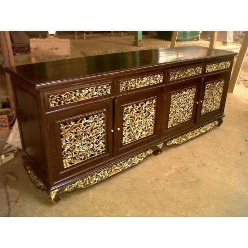 Bufet tv palembang, meja tv jati