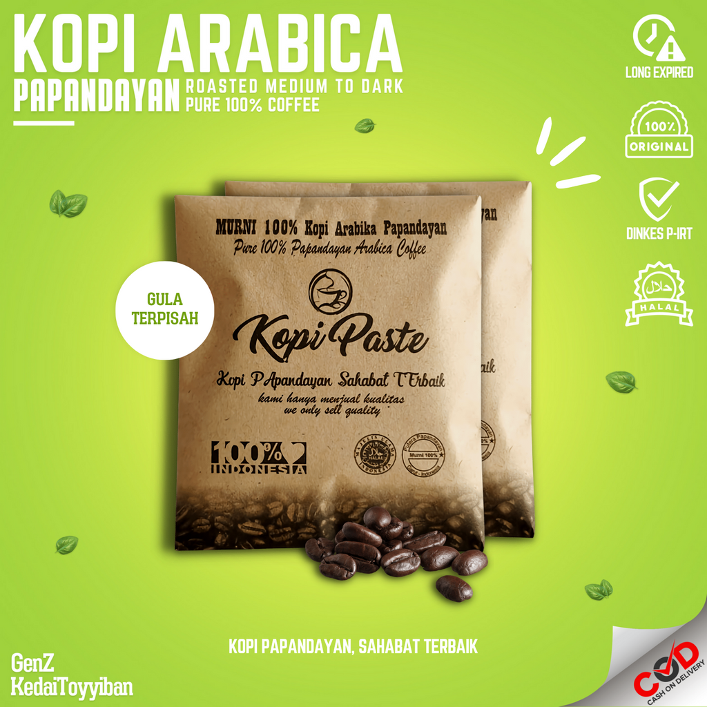 

Kopi Sachet Arabika Papandayan Garut Arabica Coffee Hitam Asli Roasted Medium Minuman Instan 28gram