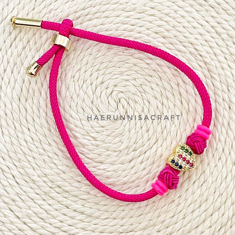 Gelang Love Rainbow Tali Serut Hongkong Pandora Emas Inport