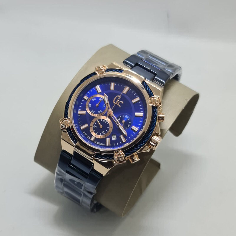Jam Tangan Guess Collection Pria BM Stainless Stell Chrono Aktif