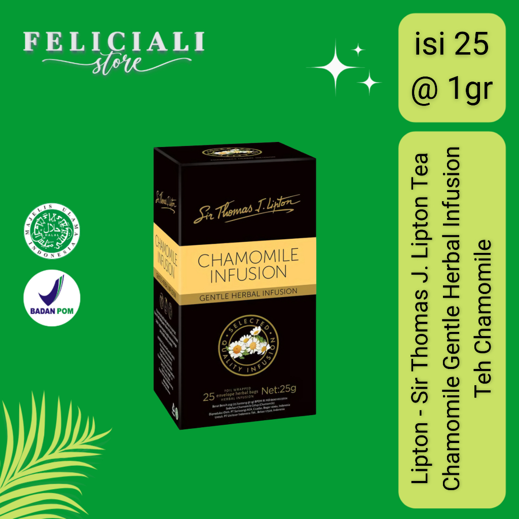 

Lipton - STL - Chamomile Gentle Herbal Infusion - Teh Chamomile - 1 box isi 25 env