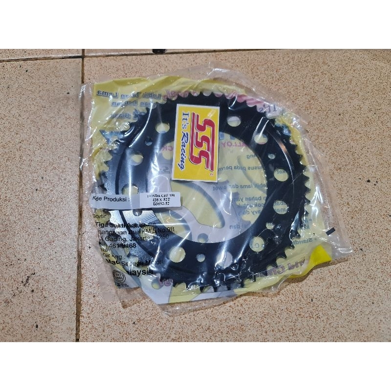 Gir SSS racing black hitam 428-52T CRF150