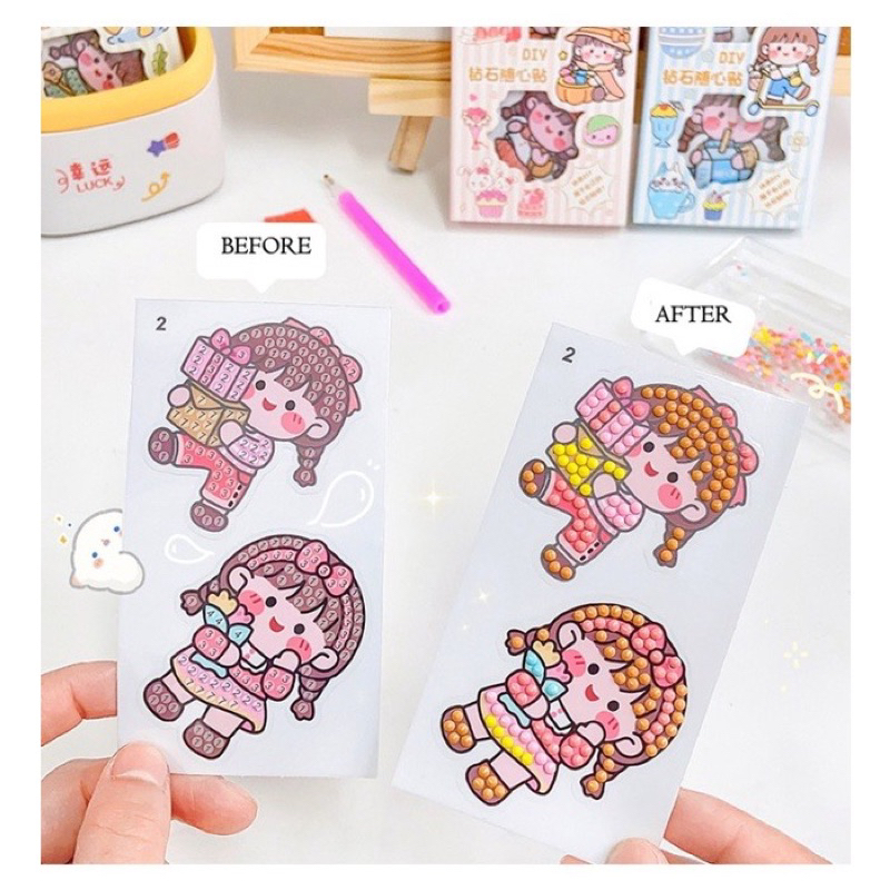 mainan art anak tempel crystal sticker