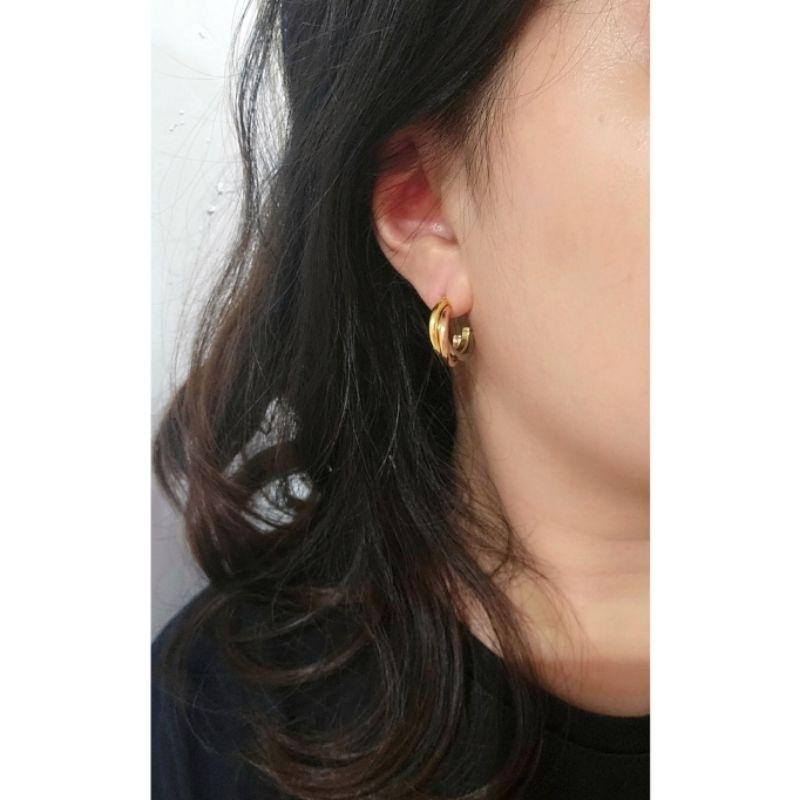 Anting Titanium Asli Premium Quality Anti karat anti alergi Stainless steel anti karat anti alergi Anting Premium Quality At77293