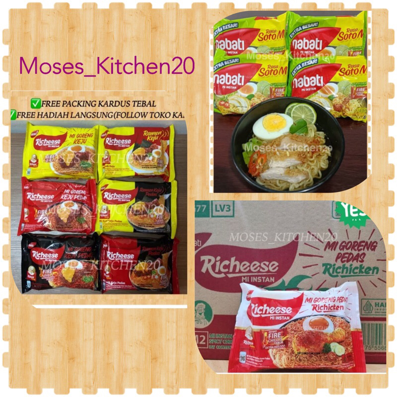

MIE KEJU RICHEESE GORENG LEVEL 5/RICHEESE MIE GORENG LEVEL 3/MIE GORENG RICHEESE NABATI RAMEN LEVEL 5