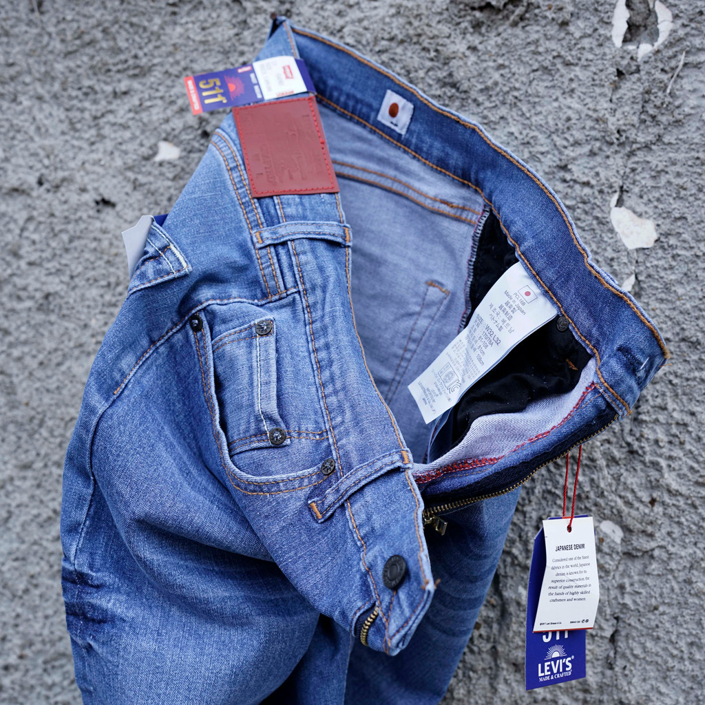 Levis 511 Stretch Skinny Jeans Pria - Celana Panjang Pria Blue Series - FREE TOTEBAG