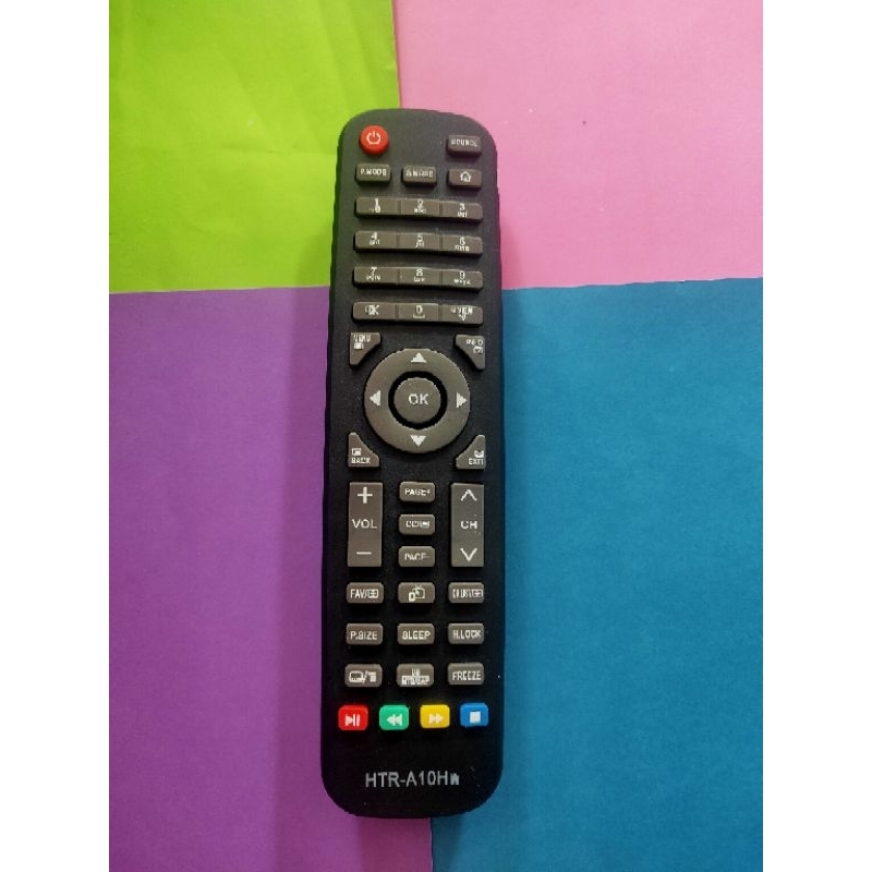 Remote TV Sanyo Aqua LED LCD HTR-A10H tombol empuk grade Ori