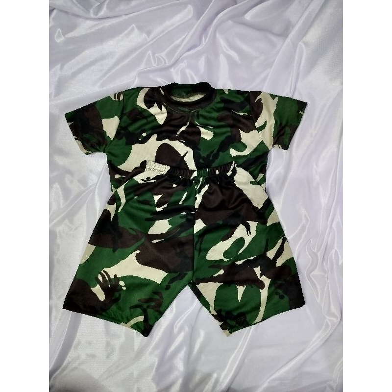 kaos anak army / kaos anak loreng TNI pendek