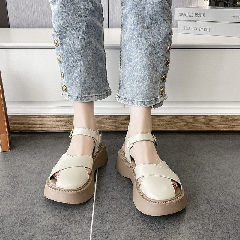MYSTYLE Maria Korea Design Wedges Fashion Wanita Import
