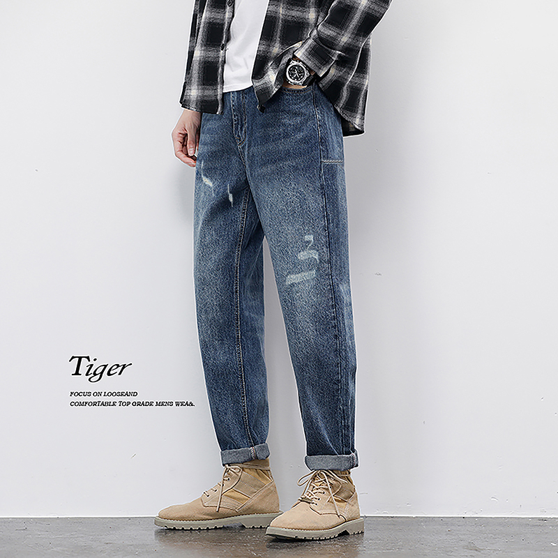 Baggy pants celana panjang pria longgar celana jeans pria standar blue jeans pria celana jeans casual pria loose jeans celana jeans korean style pria dewasa celana pria keren jeans jumbo oversize terbaru 2023