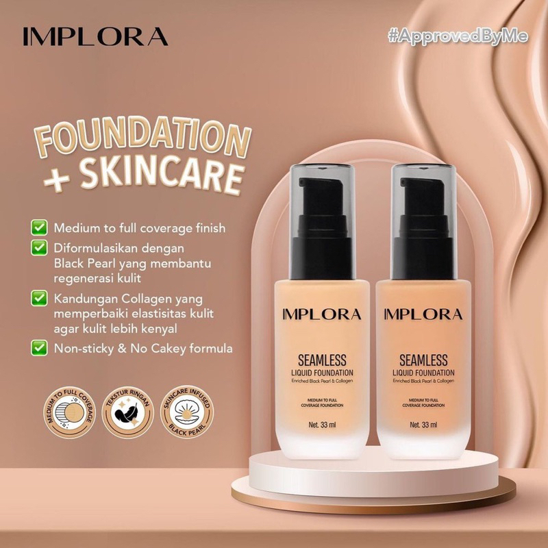 MFI - IMPLORA Seamless Liquid Foundation | Netto 33mL