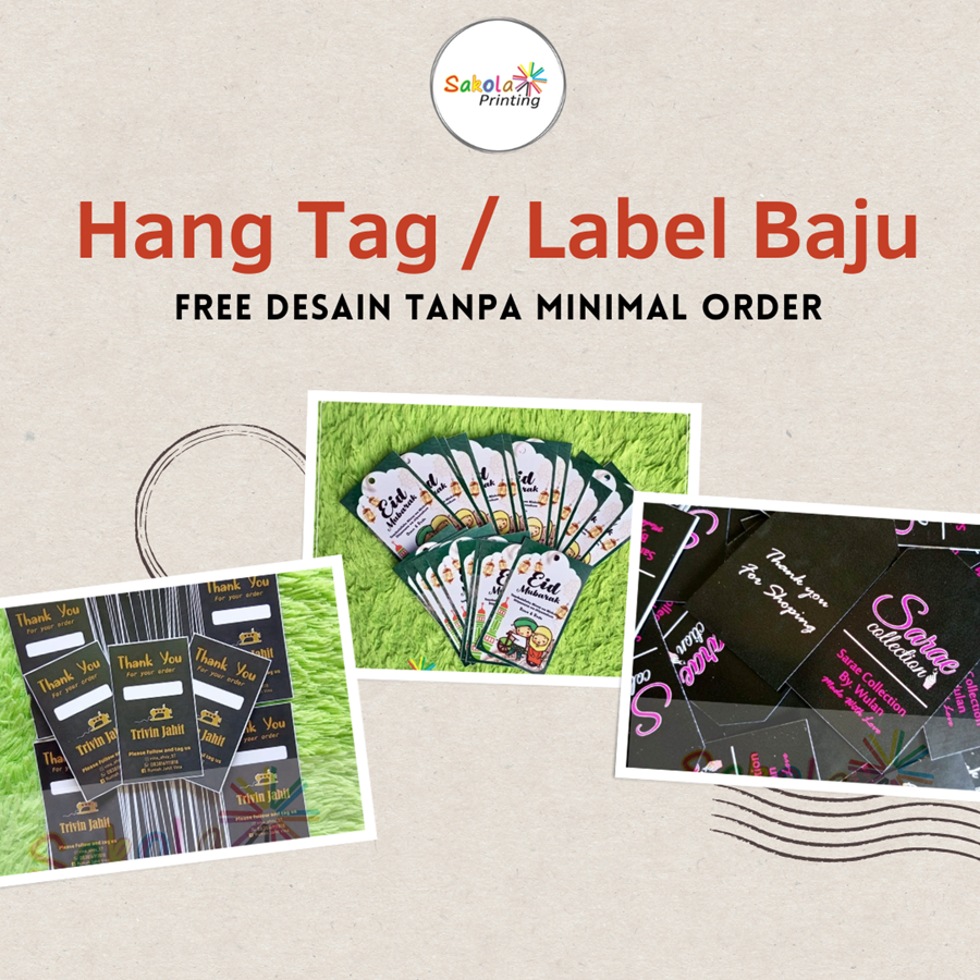 

Hang Tag Custom Label baju Murah Cetak Hang Tag 1 pak isi 96