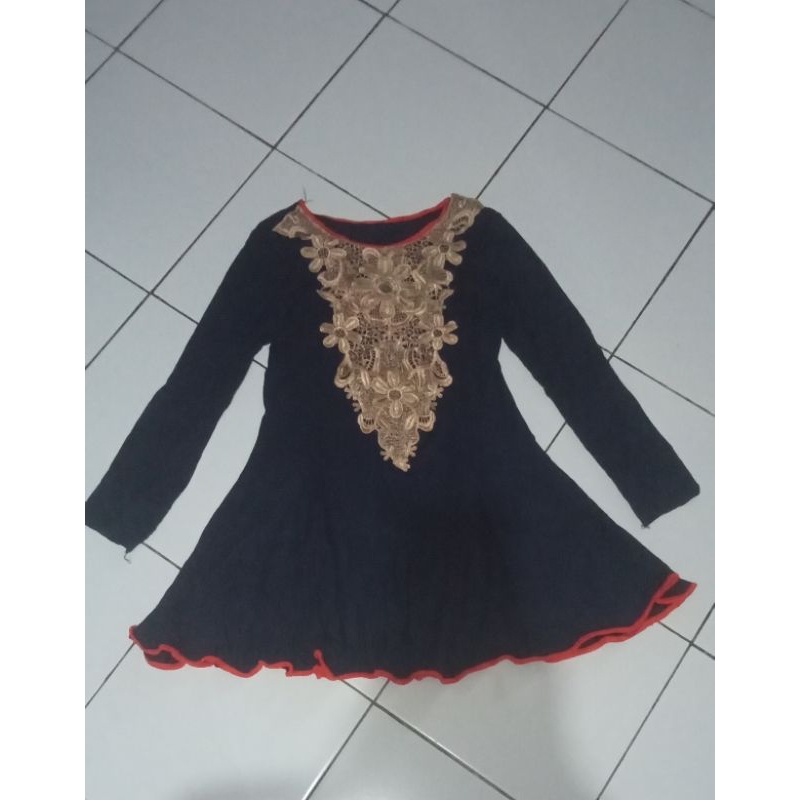 Preloved Tunik Biru Dongker