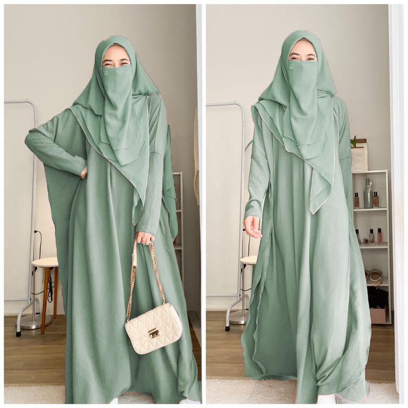 Exclusive Kaftan Abaya Trendi AQILA Luxury Desain by Humasyari / Baju Gamis Baju Umroh Wanita Kaftan