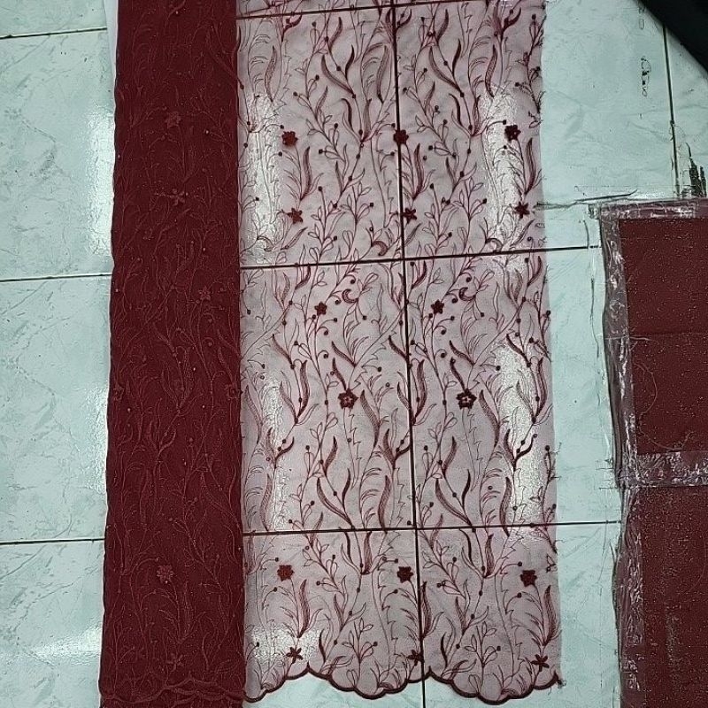 kain tile motif mutiara dan gliter#6