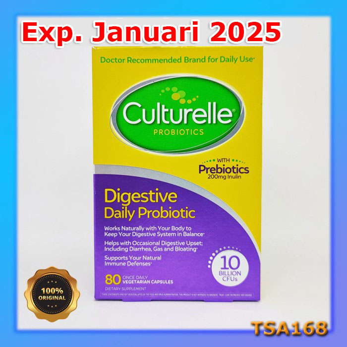 Culturelle Probiotic Digestive Daily Probiotic 80 Veg Capsule