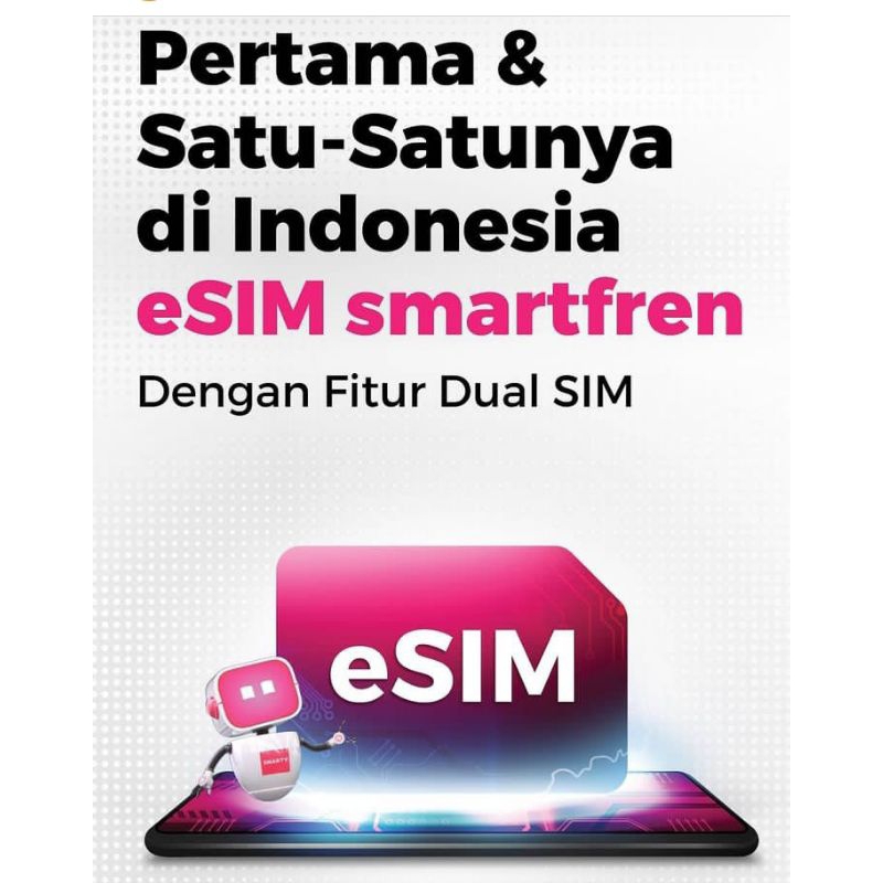 Esim Smartfren paket 45gb/bulan atau unlimited 3gb/hari selama 1 bulan