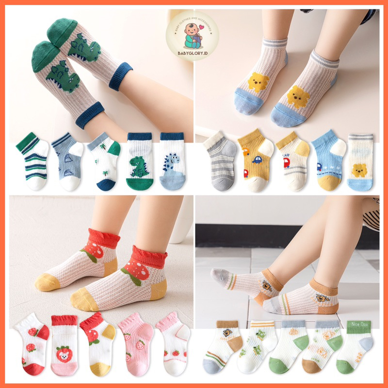 Kaos Kaki Bayi Anti Slip 5in1 / Kaos Kaki Anak 0-5 tahun