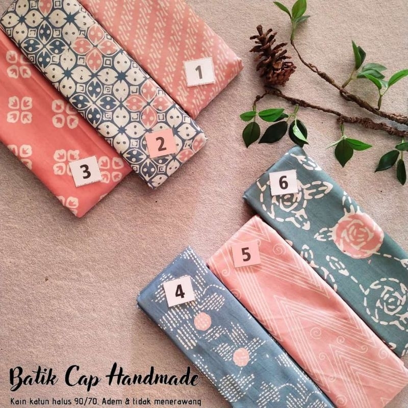 Kain Batik Cap Pink Abu Pastel Kain Batik Pink Abu Pastel Bahan Batik Katun Kain Batik Cap Halus Bat