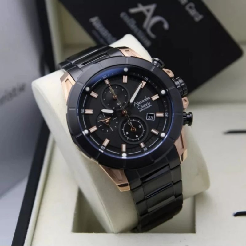 jam tangan pria original ALEXANDRE CHRISTIE AC6522MC STENLESS STEEL