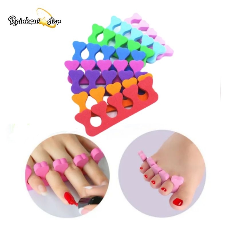 Soft Sponge Finger Toe Separator / Pemisah Jari Nail Art Spons Pembatas Jari Sekat Jari