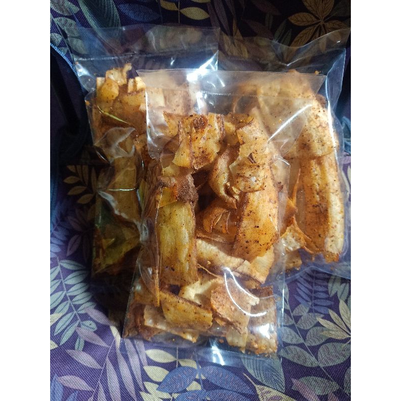 

kripik singkong pedas jeruk dan kripik pisang gurih