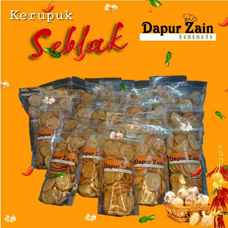 

Kerupuk seblak kering kemasan kecil 9x15