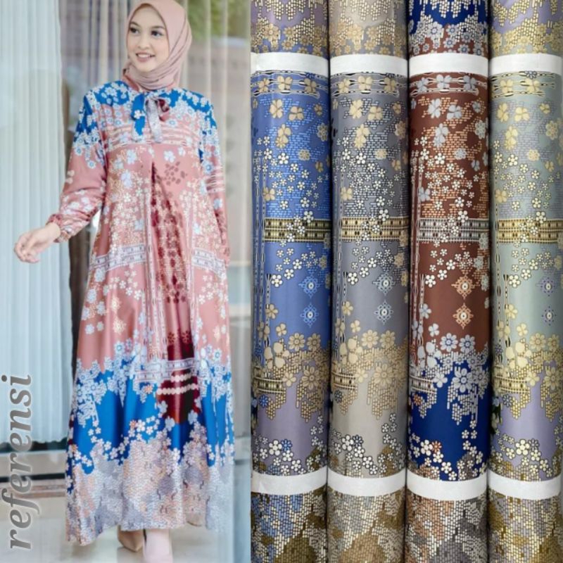 Kain Dr Silk Motif Saffhira harga setengah meter