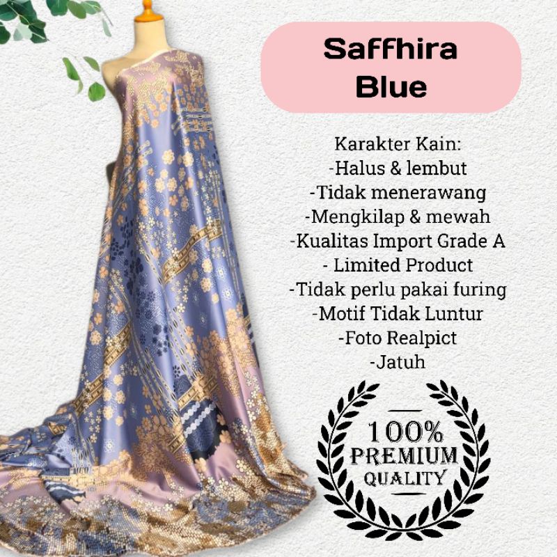 Kain Dr Silk Motif Saffhira harga setengah meter