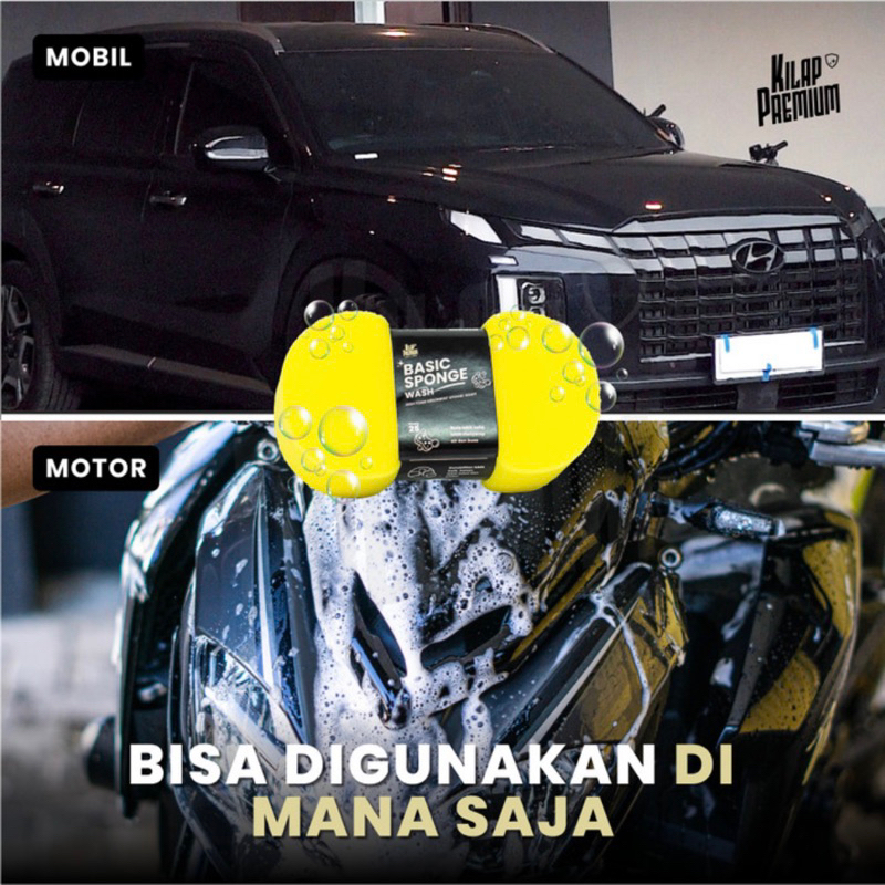 Sponge Cuci Mobil dan Motor Kilap Premium / Busa Cuci Kendaraan