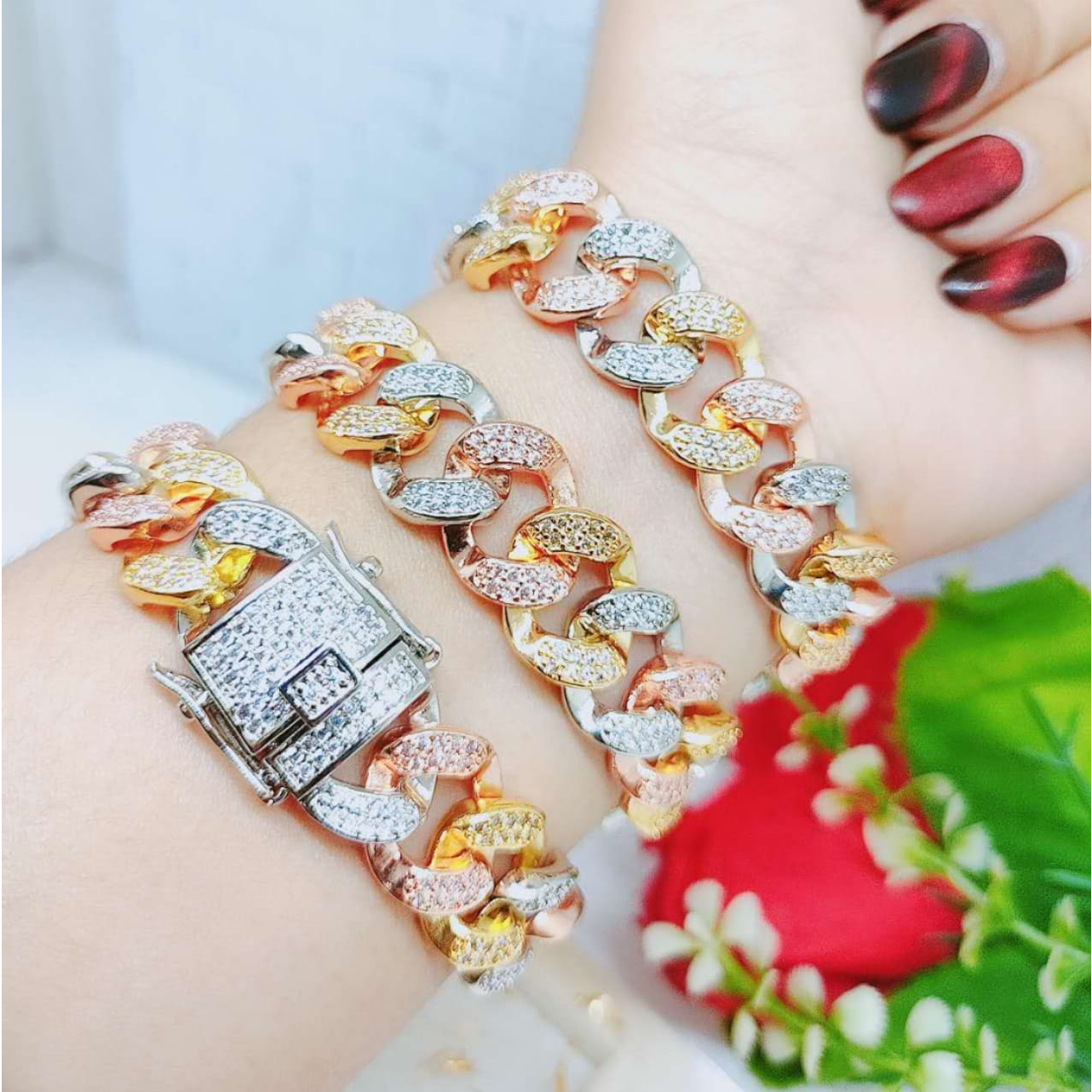 Gelang Xuping Rantai Kombinasi Mata Full Perhiasan Fashion