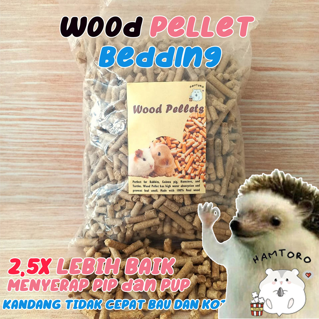 Wood Pellet Bedding Alas Kandang Pelet Kayu Hamster, Landak Mini, Kelinci