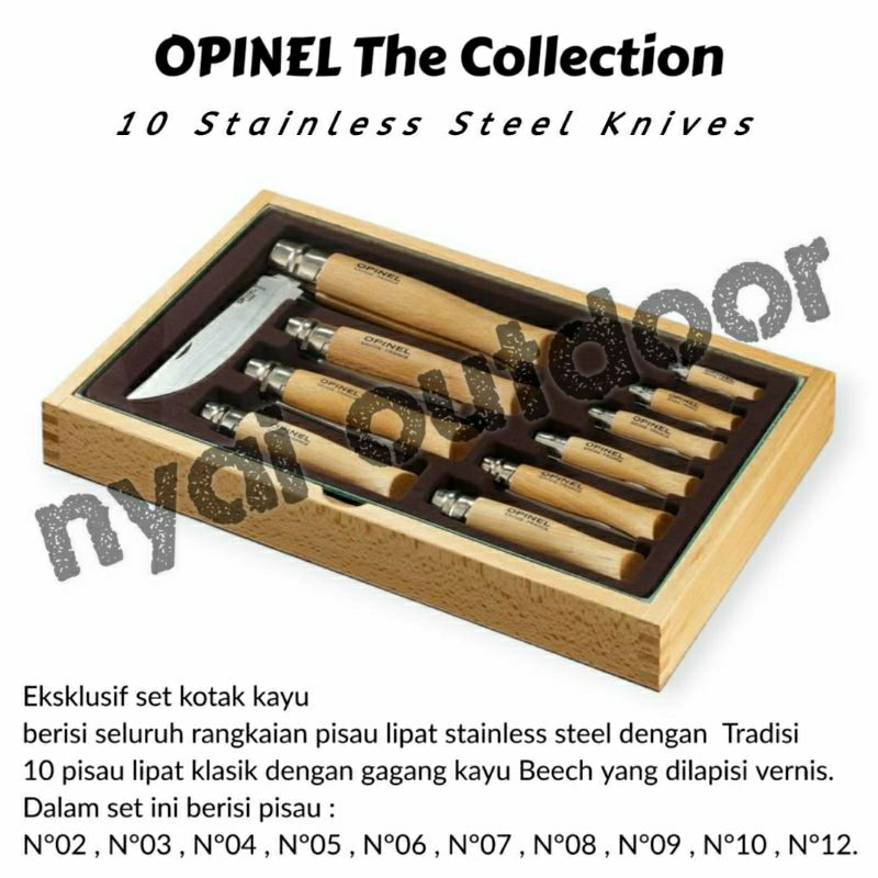 pisau cutter lipat Opinel stainless steel original pisau set no 2 3 4 5 6 7 8 9 10 12 pisau collecti