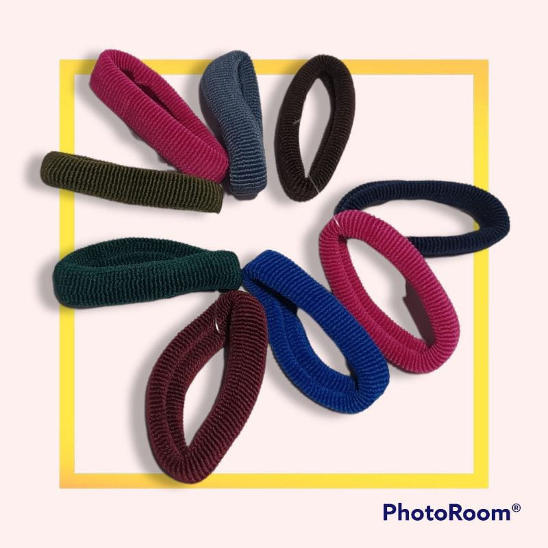Ikat Rambut Satuan Tebal Polos / Cepol Hijab warna RANDOM - Afifah Collection