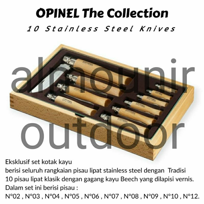 pisau cutter lipat Opinel stainless steel original N⁰234567891012 pisau set